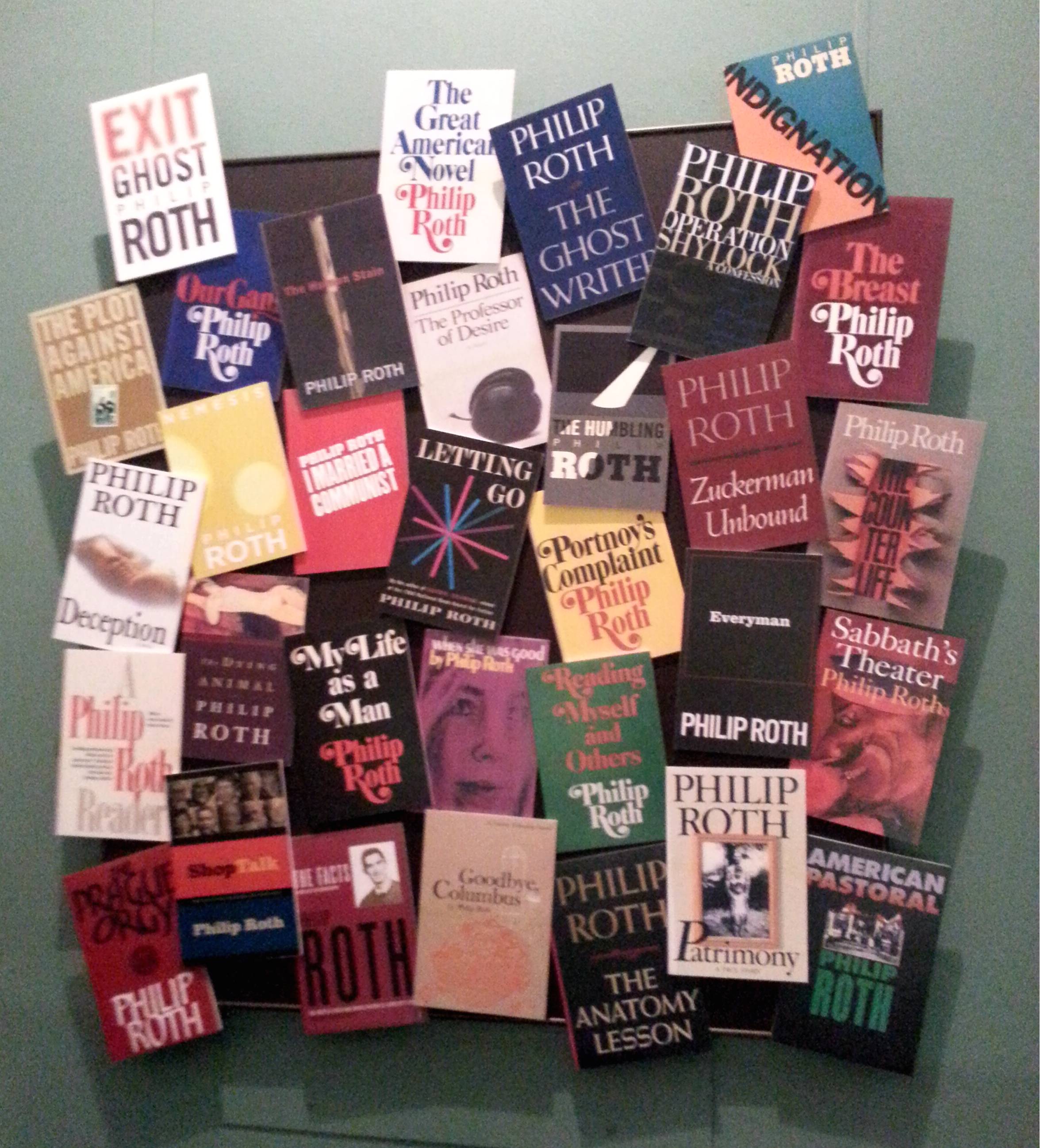 Philip Roth Book Cover Display